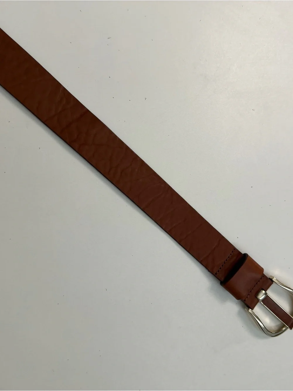 Banana Republic Belt Leather Metal Buckle Square Classic Brown Camel Gold